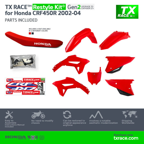 TX RACE™ Restyle Kit® Gen2 for Honda CRF450R 2002-2004